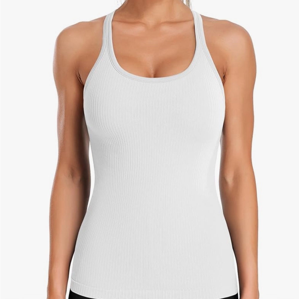 ATTRACO Ribbed Workout Tank Top Size M - Picture 4 of 8